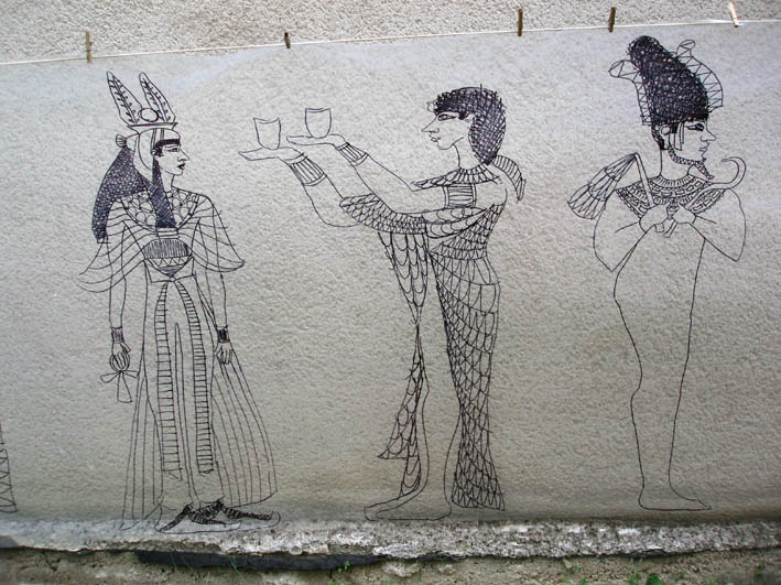 Přehoz s egyptskými motivy devátý detail